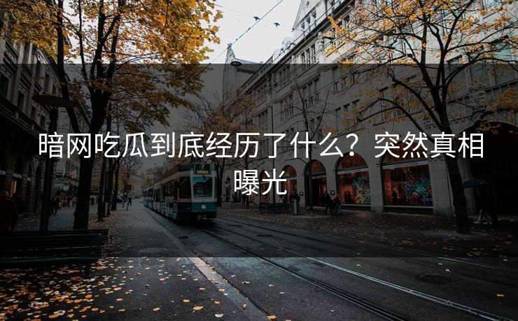 暗网吃瓜到底经历了什么？突然真相曝光