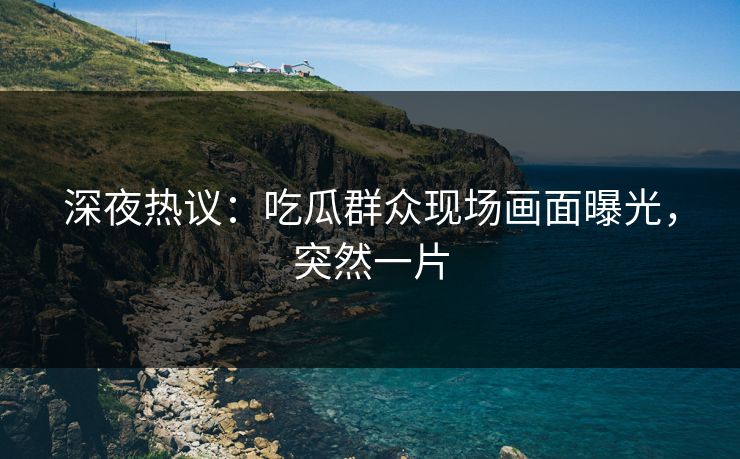 深夜热议：吃瓜群众现场画面曝光，突然一片
